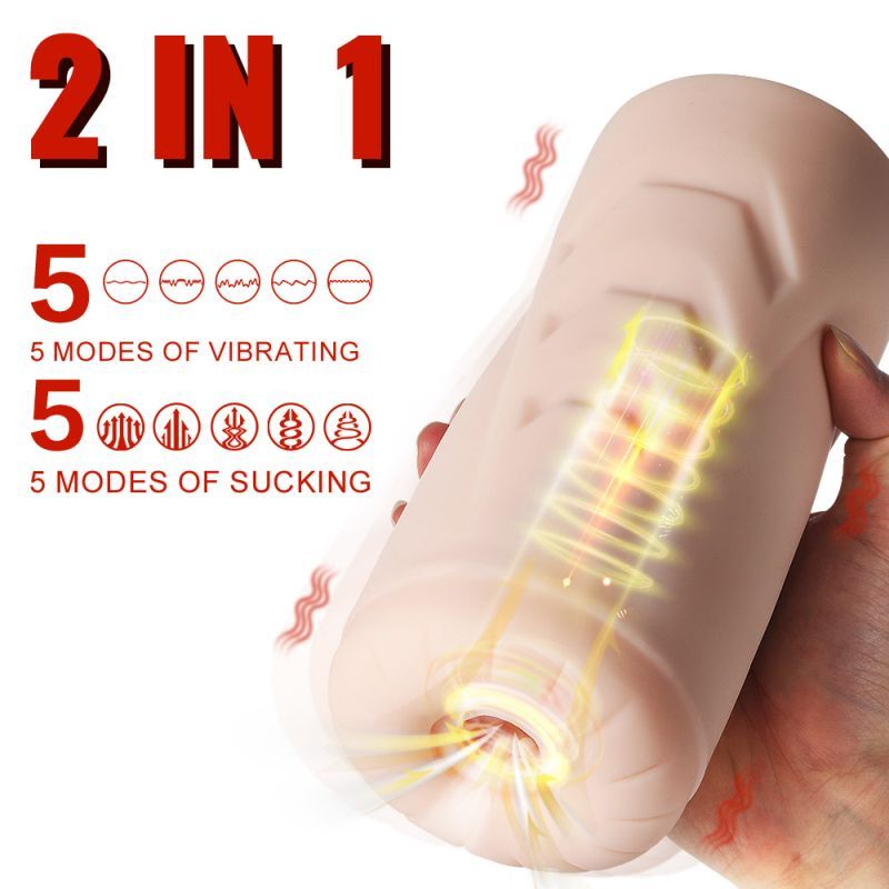 Suctroker Dual Density Vibrating Sucking Vaginal Masturbator V1 - Hush Store Sydney 