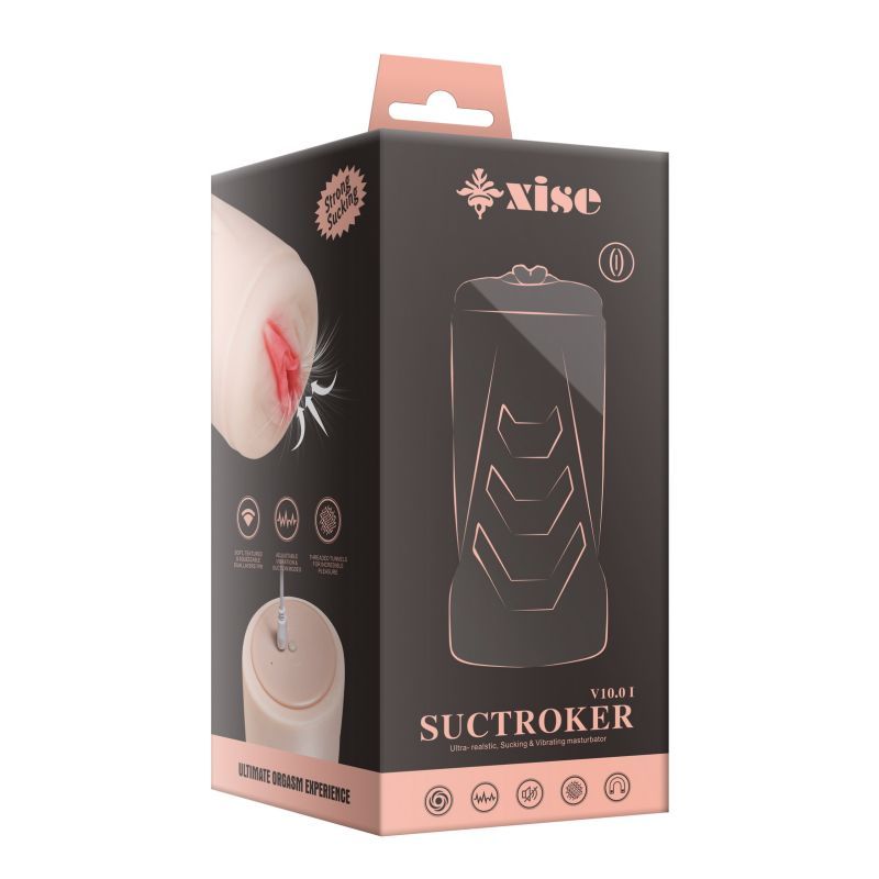 Suctroker Dual Density Vibrating Sucking Vaginal Masturbator V1 - Hush Store Sydney 