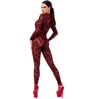 Kink Royal V Neck Catsuit Red