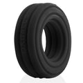 Roto Grooved Gripper Ribbed Cockring Black