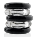 Jacker Stack 5 Pc Strong Cock Ring Clear Black