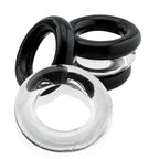 Jacker Stack 5 Pc Strong Cock Ring Clear Black