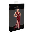 Masquerade Lace Gown Dress Burgundy