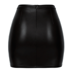 Dark Affair Wet Look Mini Skirt Black