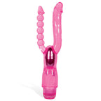 Adam & Eve Dual Pleasure Vibe - Pink 12 cm (4.75'') Vibrator with Anal Probe