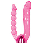 Adam & Eve Dual Pleasure Vibe - Pink 12 cm (4.75'') Vibrator with Anal Probe