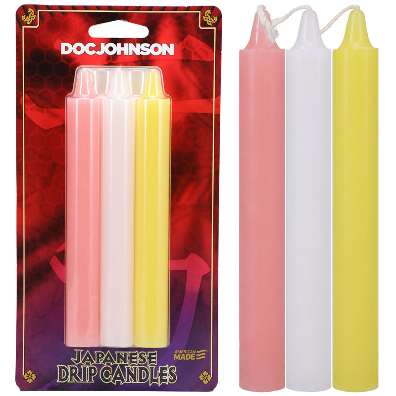 Japanese Drip Candles - Light - Light Coloured 3 Pack - Hush Store Sydney 