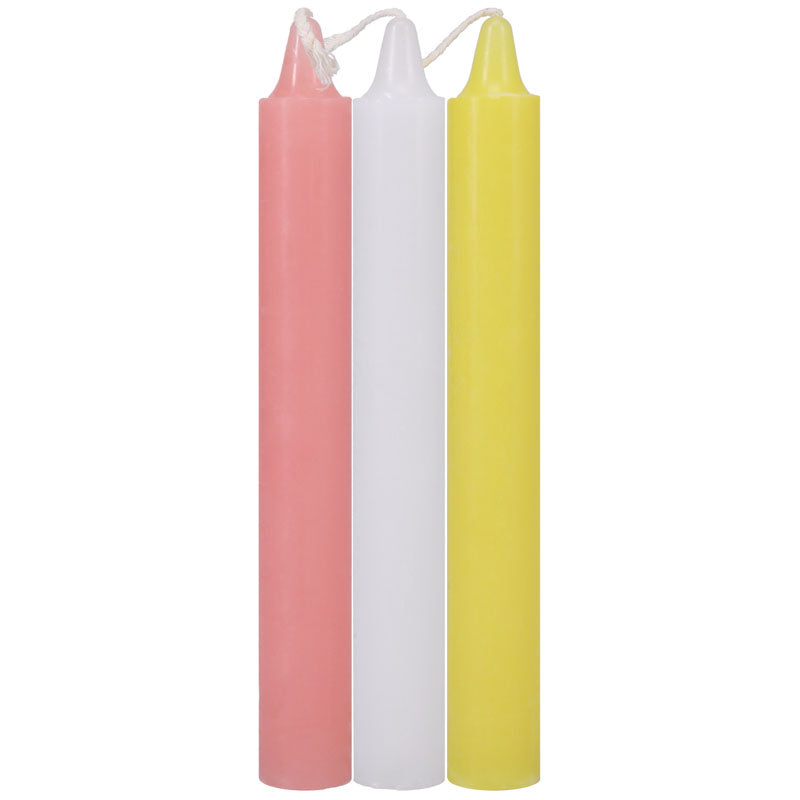 Japanese Drip Candles - Light - Light Coloured 3 Pack - Hush Store Sydney 