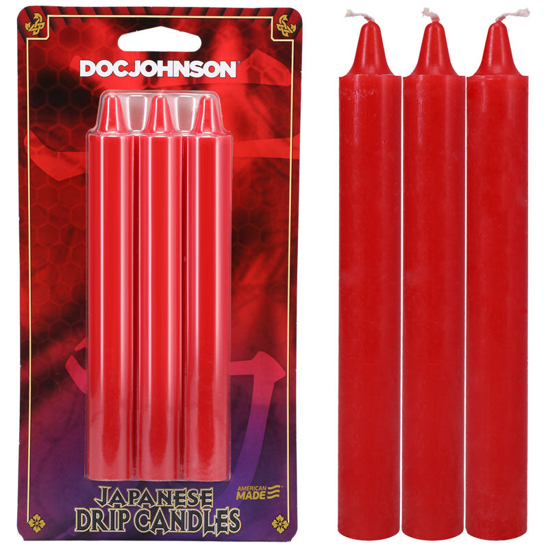 Japanese Drip Candles - Red - Red 3-Pack - Hush Store Sydney 