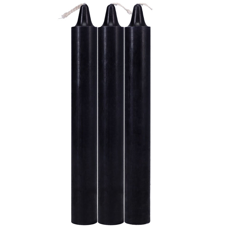 Japanese Drip Candles - Black - Black 3-Pack - Hush Store Sydney 