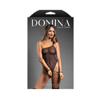 DOMINA One-Shoulder Rope Teddy & Cuffs - Black M/L - Black - M/L Size