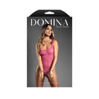 DOMINA One-Shoulder Rope Teddy & Cuffs - Pink - Pink - M/L Size