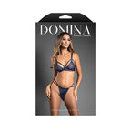 DOMINA Openable Bra & Panty - Navy - Navy Blue - M/L Size