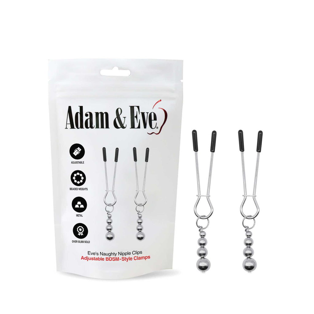 Adam & Eve Eve's Naughty Nipple Clips - Set of 2