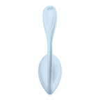Satisfyer Smooth Petal - Light Blue - Light Blue USB Rechargeable Wearable Stimulator with App Control