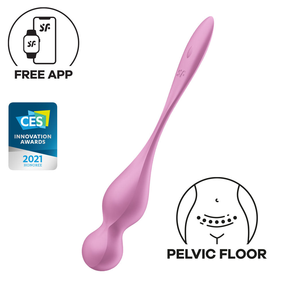 Satisfyer Love Birds 1 - Pink - Pink USB Rechargeable Pelvic Floor Trainer with App Control - Hush Store Sydney 