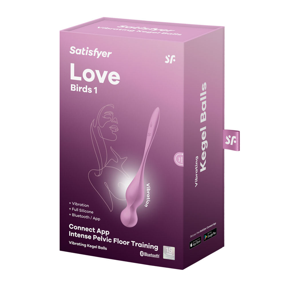Satisfyer Love Birds 1 - Pink - Pink USB Rechargeable Pelvic Floor Trainer with App Control - Hush Store Sydney 
