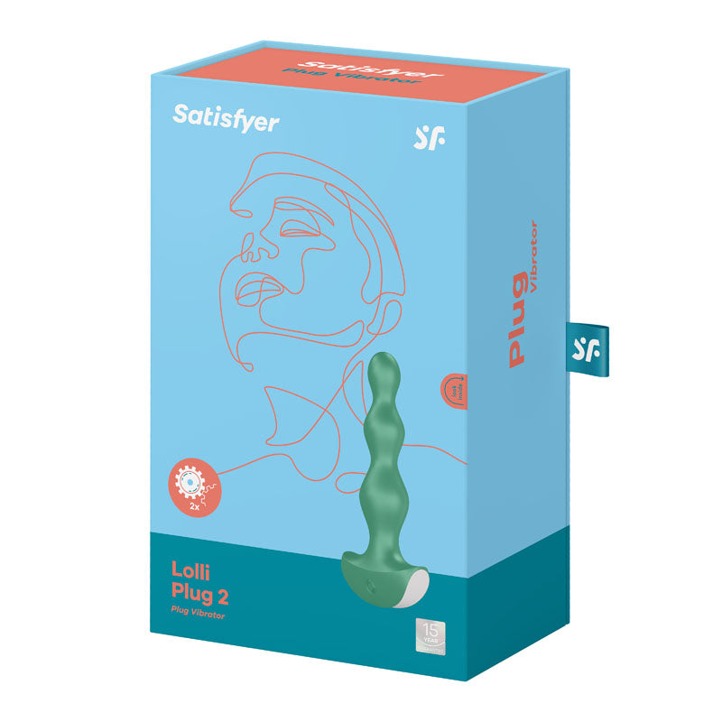 Satisfyer Lolli-Plug 2 - Green Vibrating Anal Beads - Hush Store Sydney 