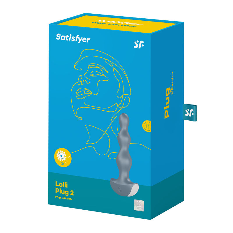 Satisfyer Lolli-Plug 2 - Gray Vibrating Anal Beads - Hush Store Sydney 