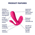 Satisfyer Top Secret + - Pink Wearable Vibrator with App Control - Hush Store Sydney 