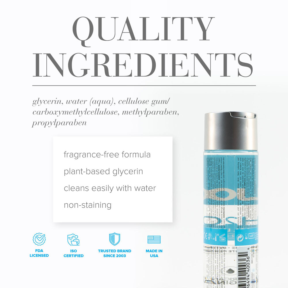 JO H2O Original Lube - 240 mL - Water Based Lubricant - 240 ml Bottle - Hush Store Sydney 