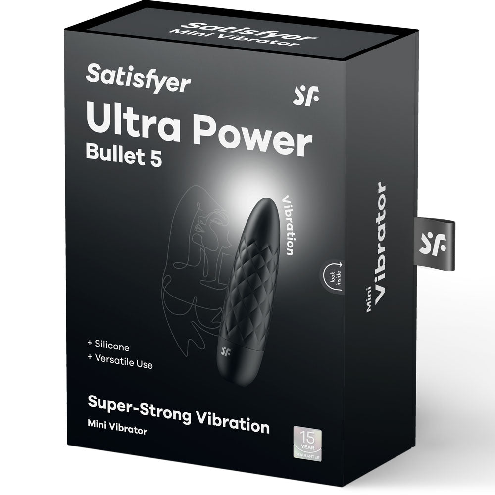 Satisfyer Ultra Power Bullet 5 - Black USB Rechargeable Bullet - Hush Store Sydney 