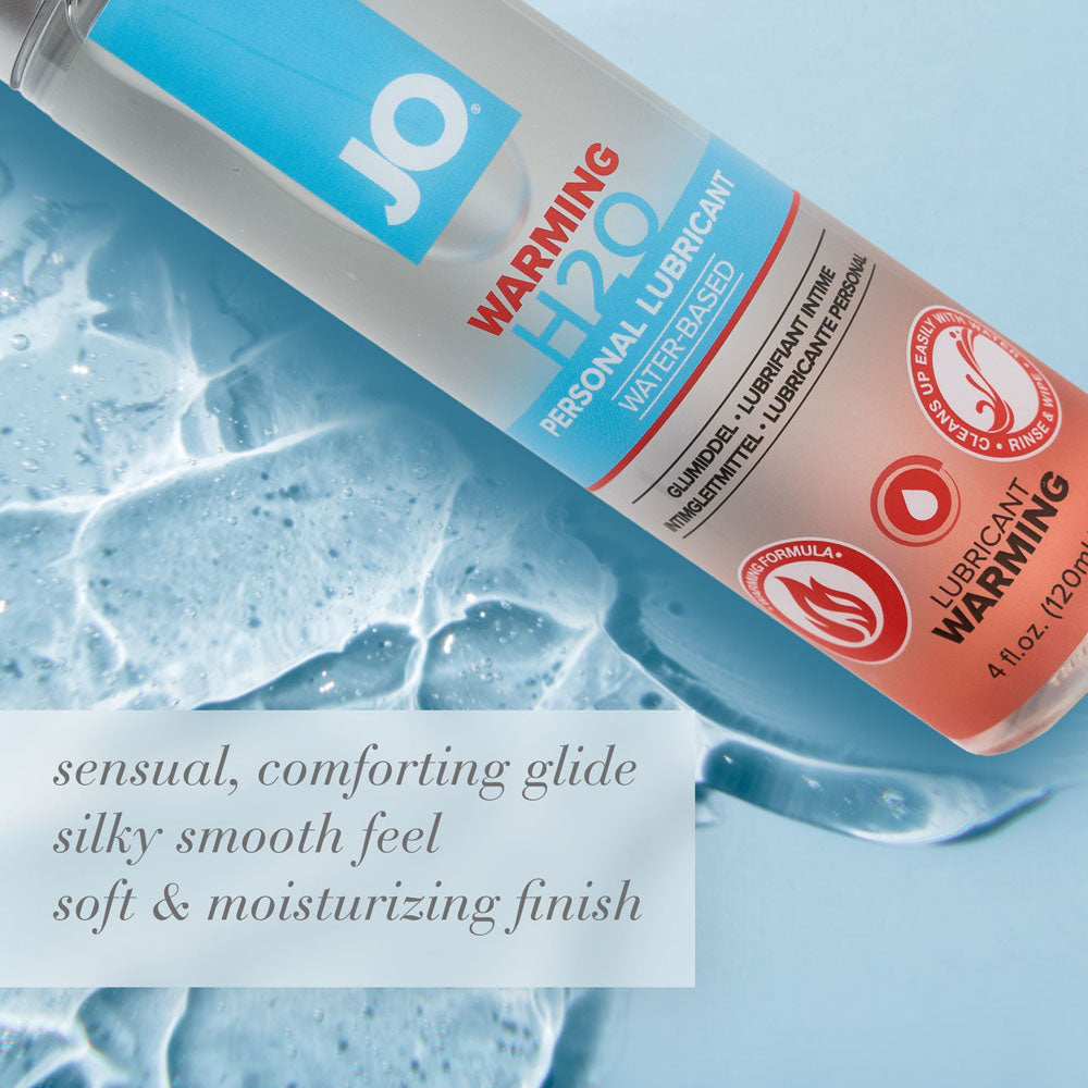 JO H2O Warming Lube - 120 mL - Water Based Warming Lubricant - 120 ml Bottle - Hush Store Sydney 