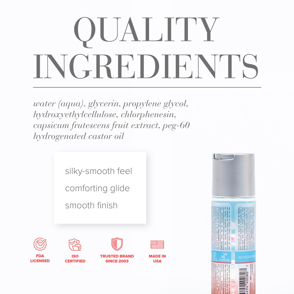 JO H2O Warming Lube - 60 mL - Water Based Warming Lubricant - 60 ml Bottle - Hush Store Sydney 