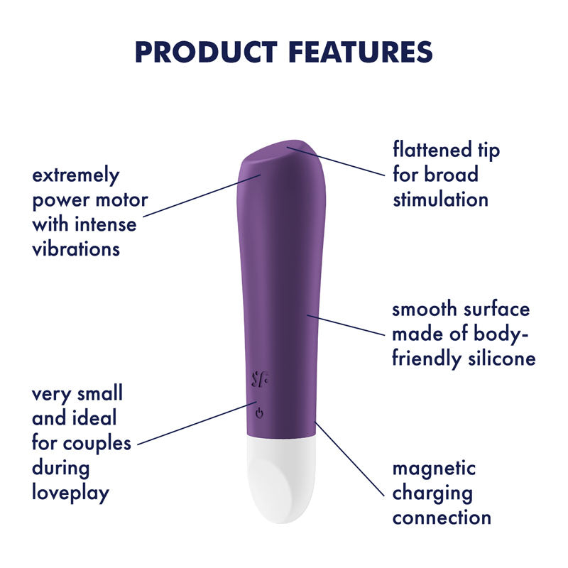 Satisfyer Ultra Power Bullet 2 - Purple USB Rechargeable Bullet - Hush Store Sydney 