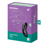 Satisfyer Legendary Duo - Black USB Rechargeable Cock & Balls Ring - Hush Store Sydney 