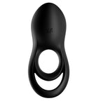 Satisfyer Legendary Duo - Black USB Rechargeable Cock & Balls Ring - Hush Store Sydney 