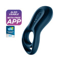Satisfyer Epic Duo - Navy Blue USB Rechargeable Cock & Balls Ring with App Control - Hush Store Sydney 