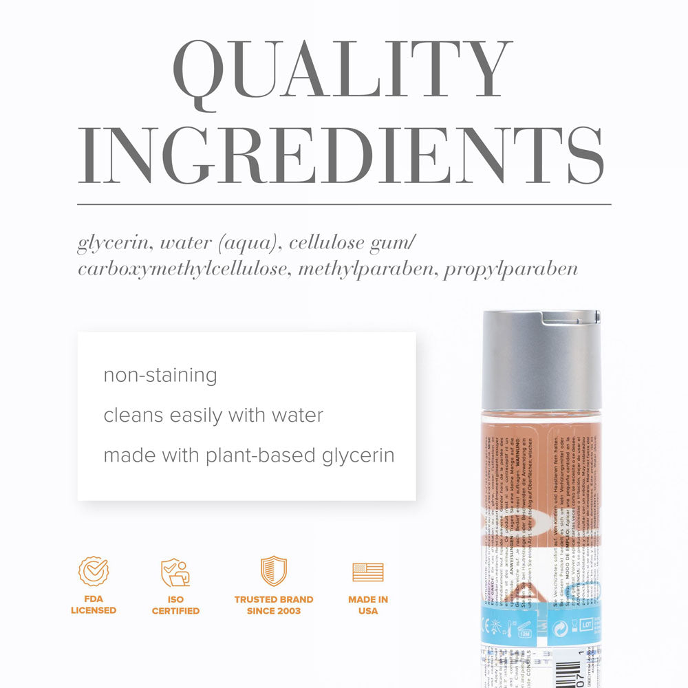 JO H2O Anal Lube - 240 mL - Water Based Anal Lubricant - 240 ml Bottle - Hush Store Sydney 