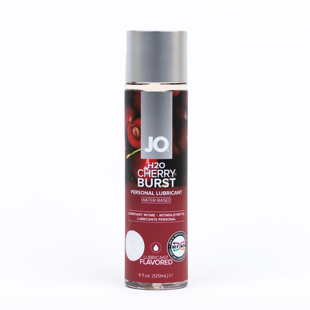 JO H2O Cherry Burst Lube - 120 mL - Cherry Flavoured Water Based Lubricant - 120 ml Bottle - Hush Store Sydney 