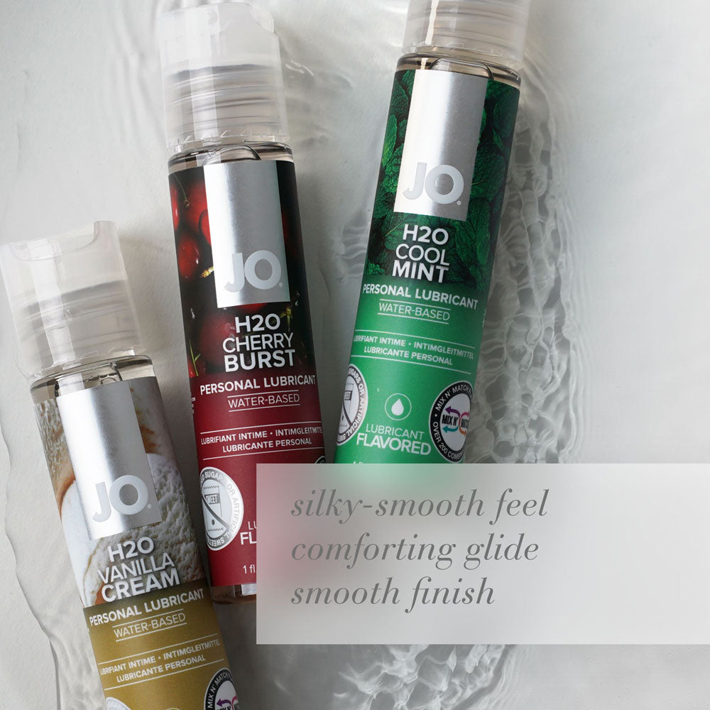 JO H2O Cherry Burst Lube - 120 mL - Cherry Flavoured Water Based Lubricant - 120 ml Bottle - Hush Store Sydney 