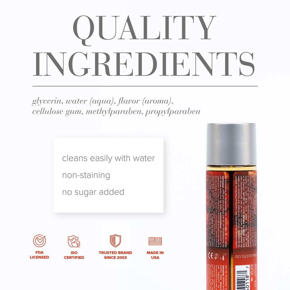 JO H2O Strawberry Kisses Lube - 120 mL - Strawberry Flavoured Water Based Lubricant - 120 ml Bottle - Hush Store Sydney 