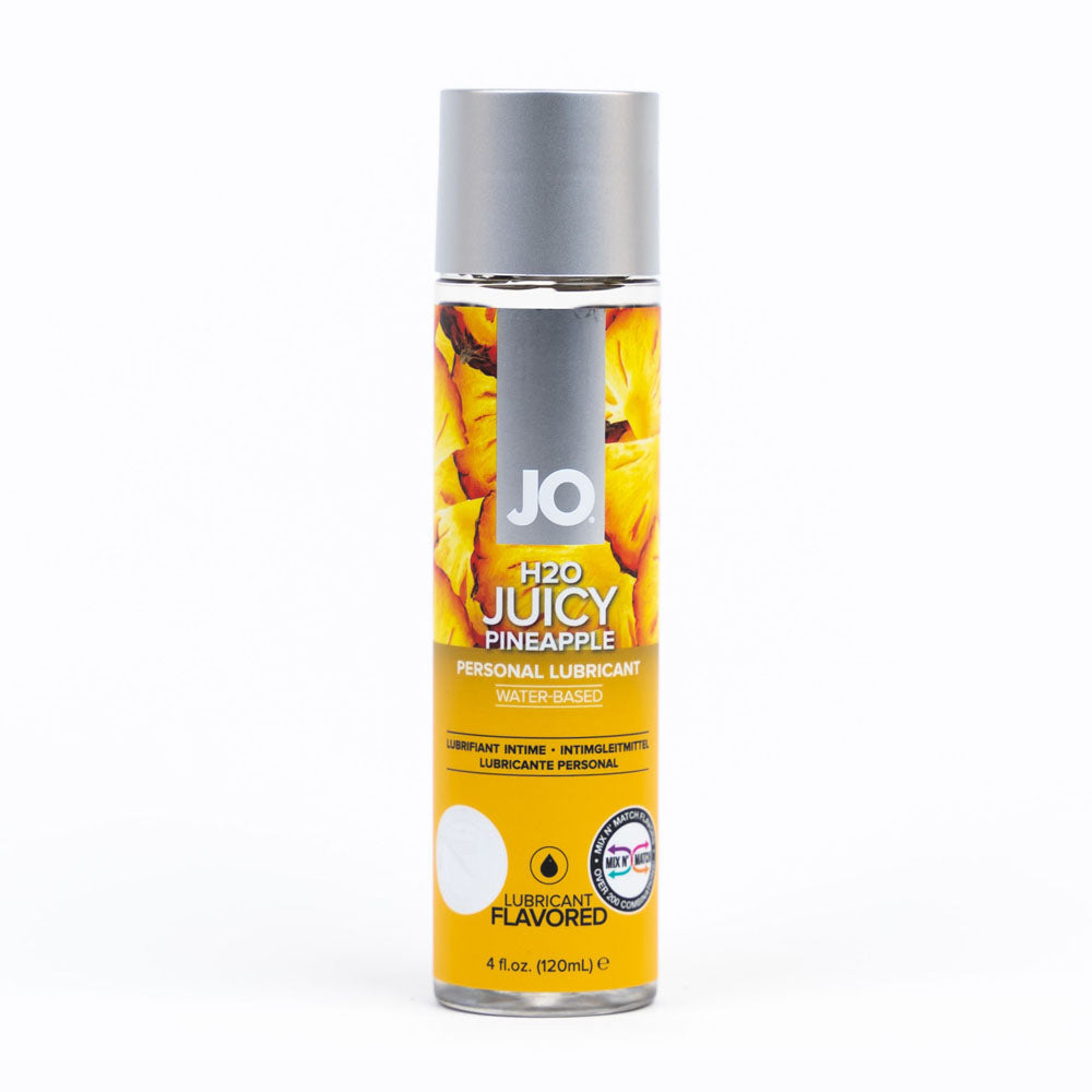 JO H2O Juicy Pineapple Lube - 120 mL - Pineapple Flavoured Water Based Lubricant - 30 ml Bottle - Hush Store Sydney 