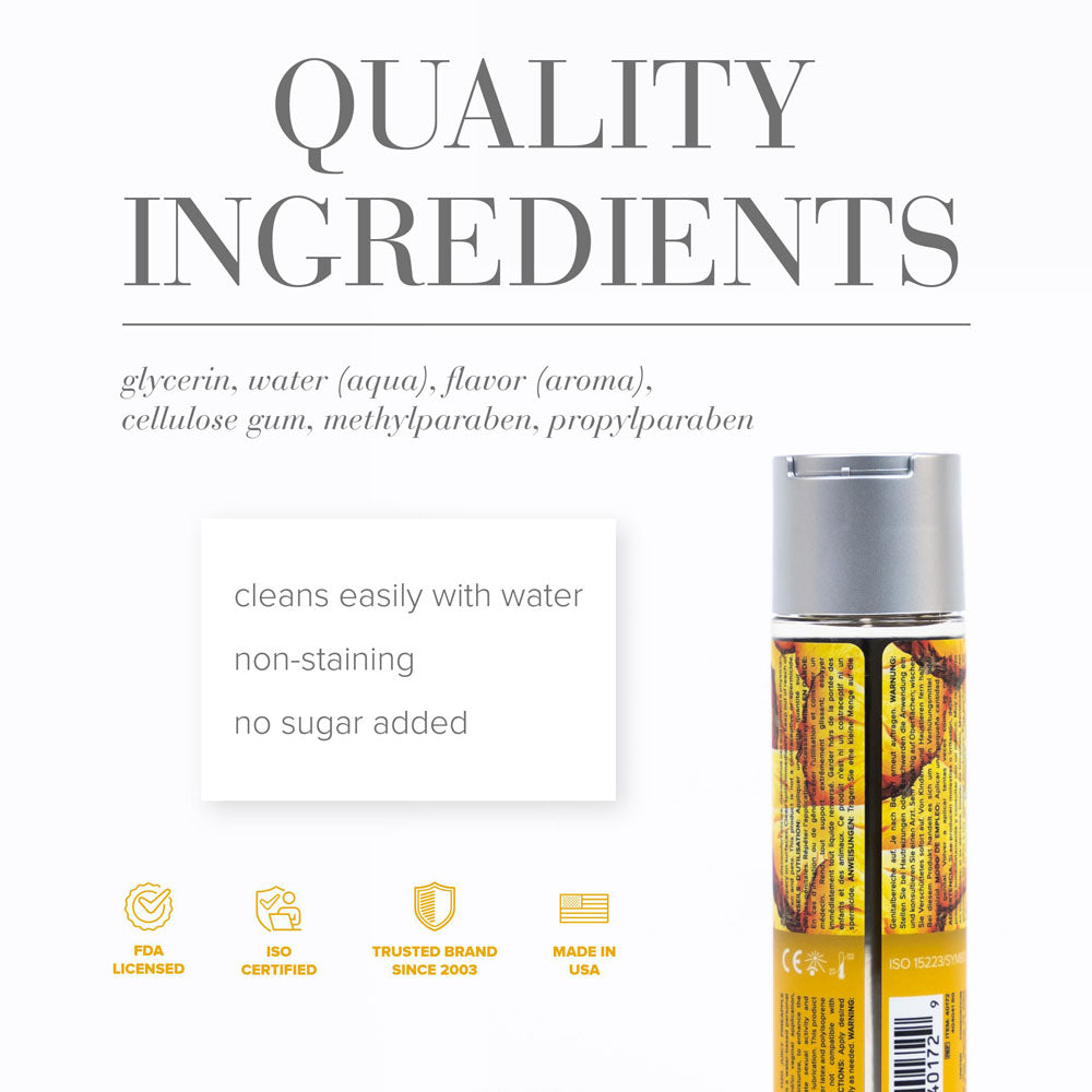 JO H2O Juicy Pineapple Lube - 120 mL - Pineapple Flavoured Water Based Lubricant - 30 ml Bottle - Hush Store Sydney 