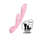 Satisfyer Triple Oh - Pink USB Rechargeable Rabbit Vibrator - Hush Store Sydney 