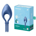 Satisfyer Bullseye - Blue - Blue Vibrating Adjustable Lasso Cock Ring - Hush Store Sydney 
