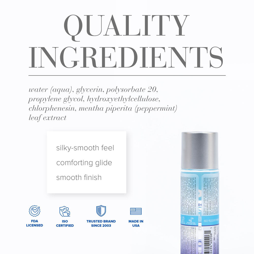 JO H2O Cooling Lube - 60 mL - Water Based Cooling Lubricant - 60 ml Bottle - Hush Store Sydney 