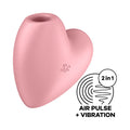 Satisfyer Cutie Heart - Light Pink - Light Pink USB Rechargeable Air Pulsation Stimulator with Vibration - Hush Store Sydney 
