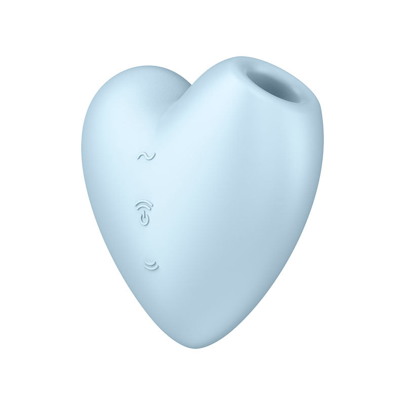 Satisfyer Cutie Heart - Blue - Blue USB Rechargeable Air Pulsation Stimulator with Vibration - Hush Store Sydney 