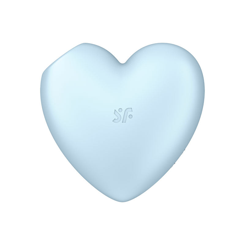 Satisfyer Cutie Heart - Blue - Blue USB Rechargeable Air Pulsation Stimulator with Vibration - Hush Store Sydney 