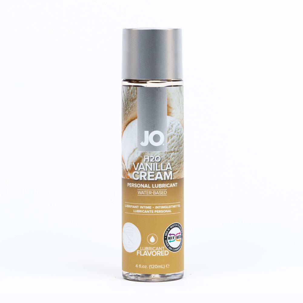 JO H2O Vanilla Cream Lube - 120 mL - Vanilla Flavoured Water Based Lubricant - 120 ml Bottle - Hush Store Sydney 