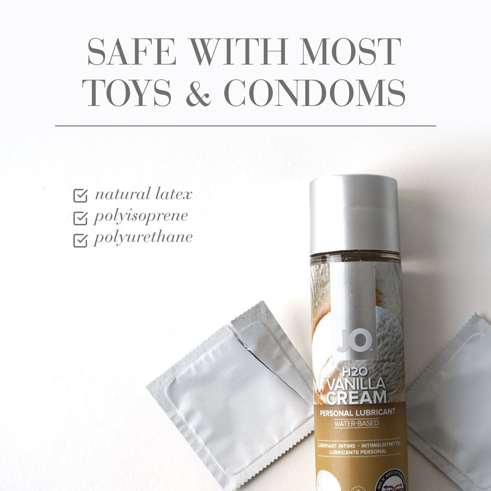 JO H2O Vanilla Cream Lube - 120 mL - Vanilla Flavoured Water Based Lubricant - 120 ml Bottle - Hush Store Sydney 