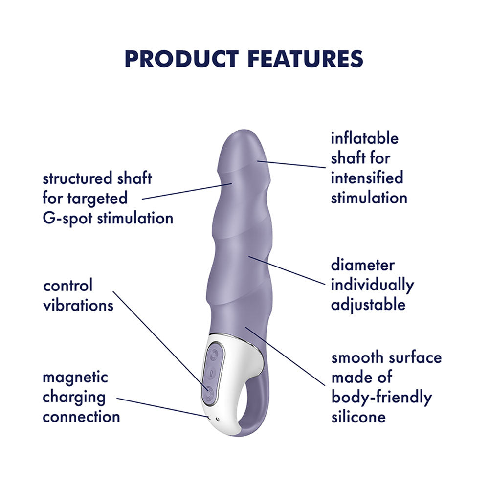 Satisfyer Air Pump Vibrator 1 - Lilac USB Rechargeable Inflatable Vibrator