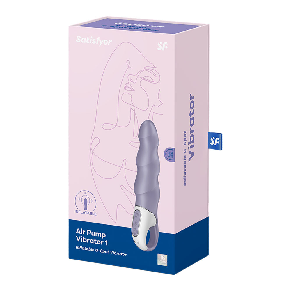 Satisfyer Air Pump Vibrator 1 - Lilac USB Rechargeable Inflatable Vibrator