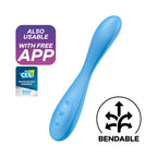Satisfyer G-Spot Flex 4 - Blue USB Rechargeable Vibrator with App Control - Hush Store Sydney 