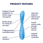 Satisfyer G-Spot Flex 4 - Blue USB Rechargeable Vibrator with App Control - Hush Store Sydney 